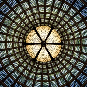 Stained-glass in modern interior