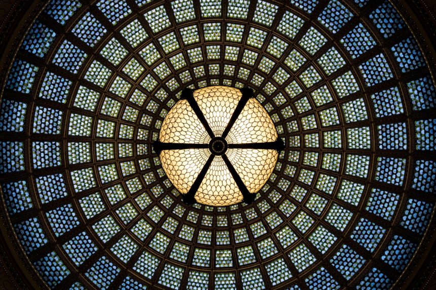 Stained-glass in modern interior